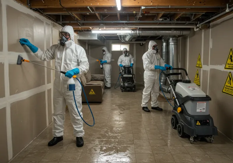 Basement Moisture Removal and Structural Drying process in Adams County, ND